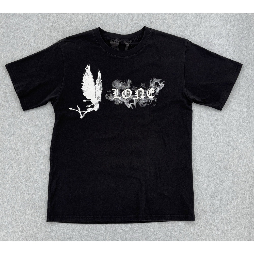 Vlone Love Angel Graphic T Shirt Black White Logo Made USA Size M